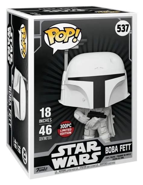 Funko POP 537 Boba Fett Mega Sized POP White Armor Chase Image