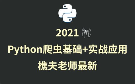 2021录制，python爬虫基础实战应用，樵夫老师最新！哔哩哔哩bilibili