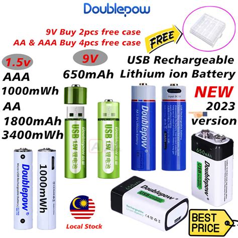 Doublepow Usb Charging V Mah Aa Mwh Mah Aaa Mwh Lithium