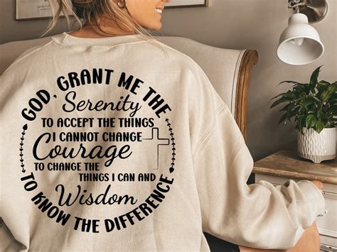 Serenity Prayer SVG Free Mockup Included Christian Cross Etsy