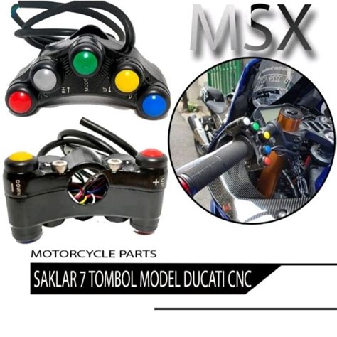 Jual KLAKSON 7 TOMBOL KTC DUKATI SAKLAR MOTO GP KIRI UNIVERSAL SAKLAR 5