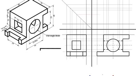 Engineering Drawing Tutorials Orthographic And Sectional Views T 11 3