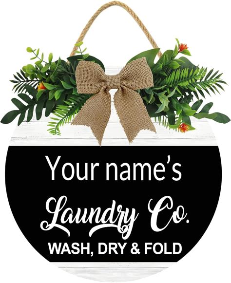 Amazon KPSheng Personalized Laundry Co Wash Dry Fold Sign