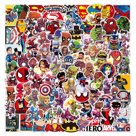 Marvel Dc Superheroes Pieces Sticker Preeti