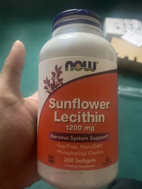 NOW FOODS SUNFLOWER Lecithin 1200 Mg 196 Softgels 15 00 PicClick UK