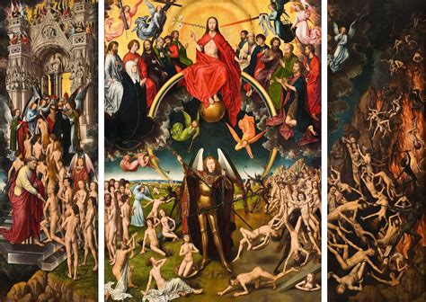 O Juízo Final 1467 3 Telas de Hans Memling Tela para Quadro na