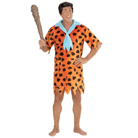 Costume Homme Des Cavernes Cro Magnon Flintstone Pierrafeu Au