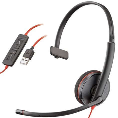 Plantronics Blackwire C3210 Mono £3600 209744 104 Telephone Headset Usb Headset Wired