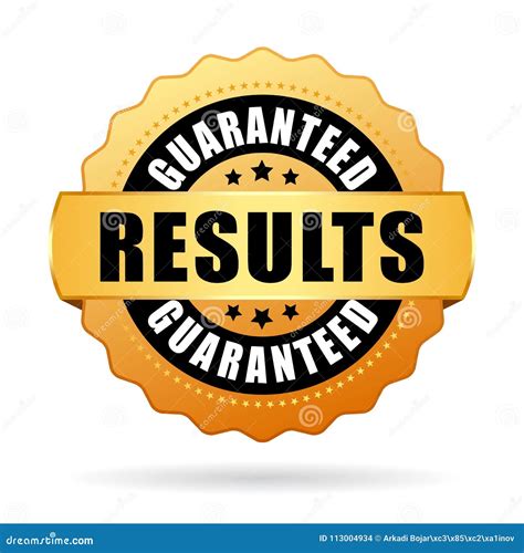 Results Guaranteed Gold Vector Seal Stock Vector - Illustration of ...