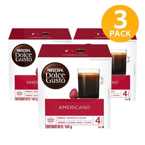 Nescafé Dolce Gusto Americano 48 Cápsulas Pack De 3 X 16