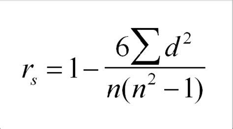 6 -Spearmanns rho Formula | Download Scientific Diagram