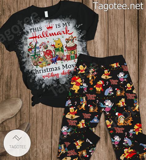 Winnie The Pooh This Is My Hallmark Christmas Movies Pajamas Set Tagotee