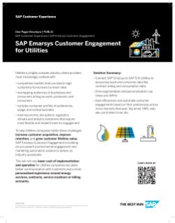 Sap Emarsys Customer Engagement For Utilities