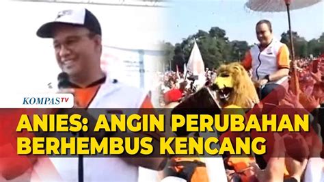 Momen Anies Baswedan Naik Sisingaan Sapa Relawan Di Bandung Youtube