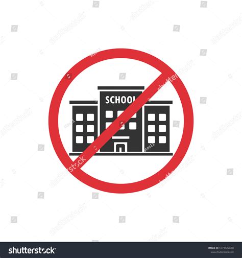 No School Prohibition Sign Quarantine Public Stock Vector (Royalty Free) 1673622688 | Shutterstock