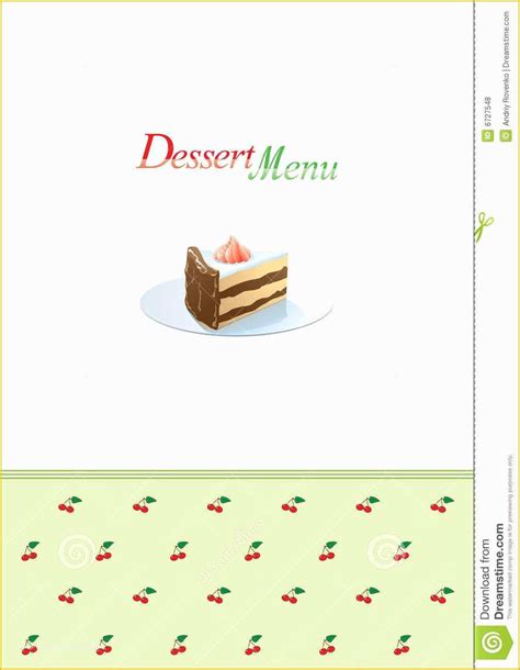 Dessert Menu Template Free Download Of Dessert Menu Card Design ...