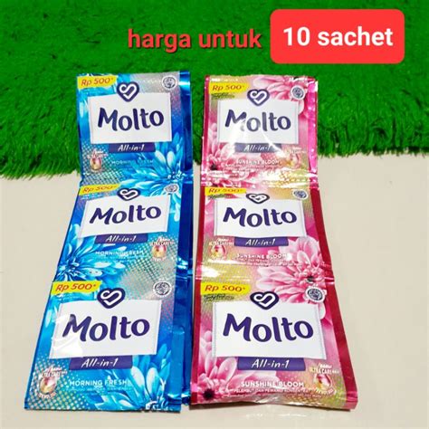 Jual Molto All In One Sachet Pelembut Dan Pewangi Konsentrat 10 Sachet