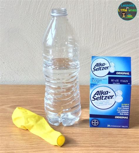 solid liquid gas experiment alka seltzer balloon - Lessons for Little ...