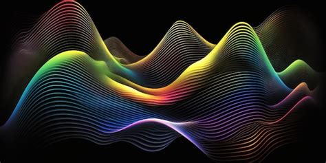 Premium Photo | Beautifully colorful abstract shapes in dark background