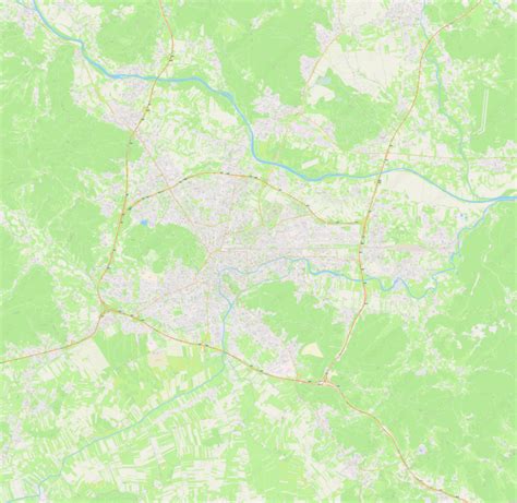 Ljubljana Modern Atlas Vector Map Boundless Maps