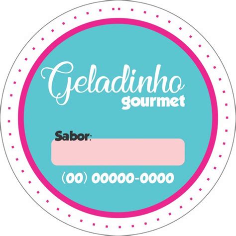 500 Rótulos Adesivos Personalizado Geladinho Sacolé 3x3cm