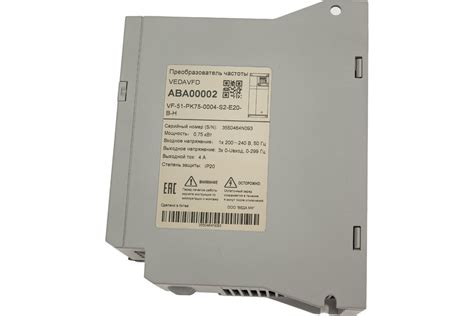 Преобразователь частоты VEDA VFD vf-51-pk75-0004-s2-e20-b-h, 0,75квт ...