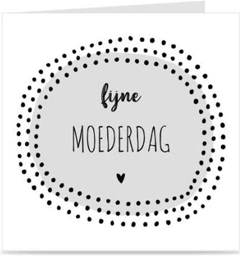 Fijne Moederdag Kaart Wenskaart Met Envelop Moederdagkaart