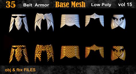 Belt Armor Base Mesh Vol Flippednormals