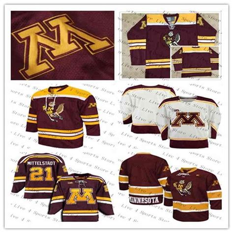 Nivip Custom Men Minnesota Gophers Hockey Jersey Phil Kessel Blake