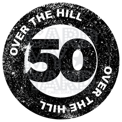 Over The Hill 50 Birthday Clip Art