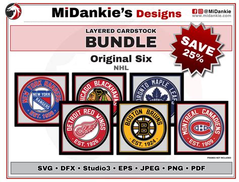 NHL Original Six - Shadow Boxes - MiDankies Designs