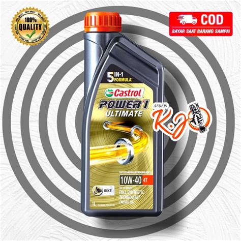 Jual Oli Mesin Motor Castrol POWER1 POWER 1 Ultimate 4T 10W 40 Kemasan