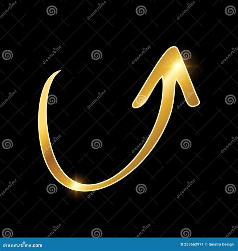 Golden Luxury Arrow Vector Icon Stock Vector Illustration Of Template