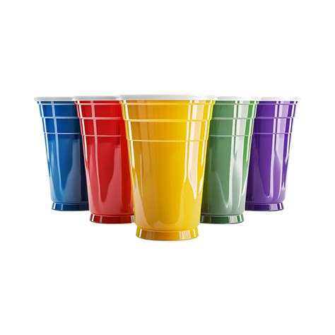 Colorful Empty Cups On Transparent Background 46553857 Png