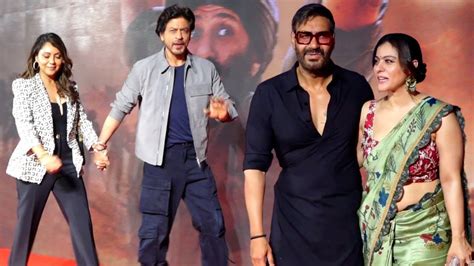 Shahrukh Khan With Gauri Kajol With Ajay Devgan Arrives In Style At