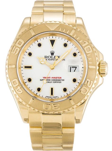 Replica Rolex Yacht Master 40mm Urskive Hvit Ref 16628