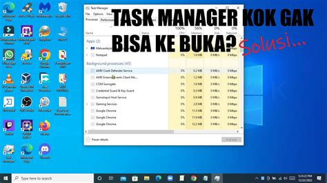 Task Manager Tidak Muncul Tidak Bisa Di Buka Di Windows SOLUSI YouTube