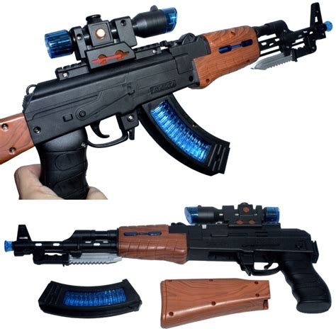 KAŁASZNIKOW DŹWIĘK KARABIN PISTOLET ŚWIATŁO AK47 14984044330 Allegro pl