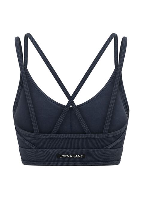 90s Iconic Washed Sports Bra Black Lorna Jane Au