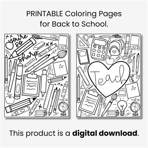 Back to School Coloring Pages, Welcome Back to School Coloring Sheets ...