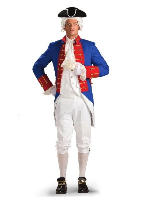 Adult Rental Costume | Colonial Red White and Blue Soldier