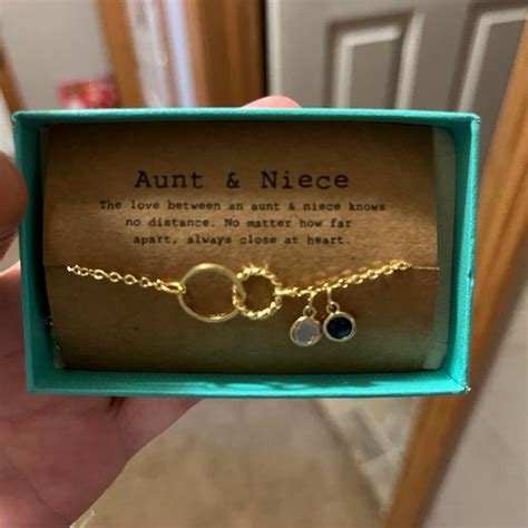 Aunt Niece Bracelet Aunt Niece T Aunt Niece Jewelry Birthstone