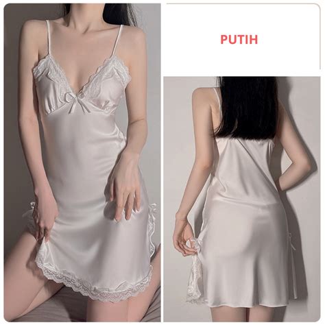 Jual Baju Tidur Lace Sexy Lingerie Seksi Gaun Malam Seksi Shopee