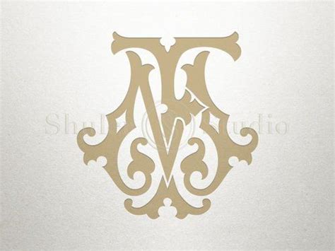 Vintage Lettering Monogram Chic Monogram Design