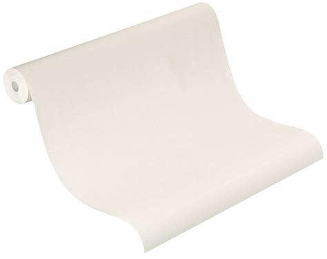 Vlies Tapete Uni Textil Design Creme Rasch 445206