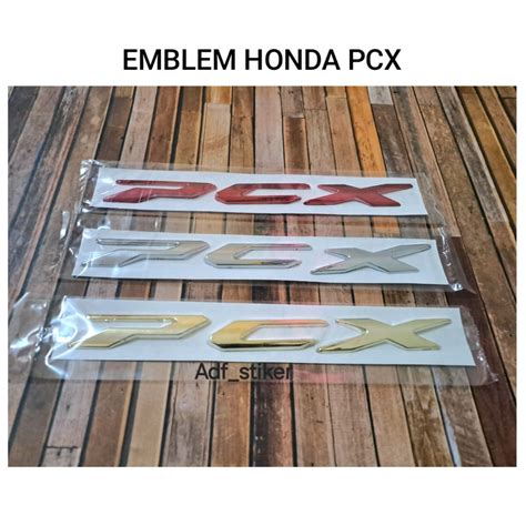 Jual Emblem Honda Pcx Gold Emblem Pcx Logo Timbul Pcx Chrome