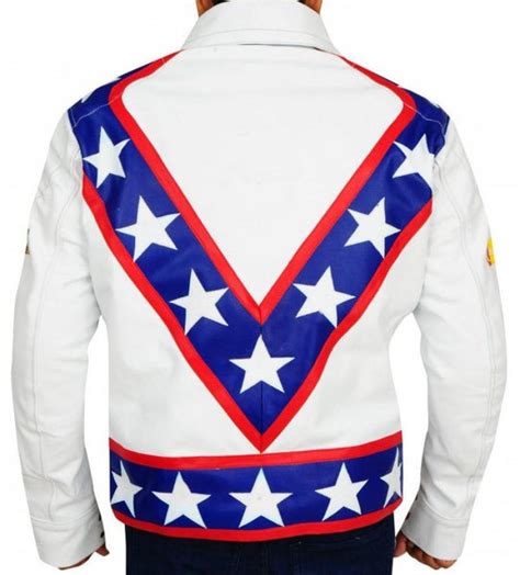 Daredevil Evel Knievel White Biker Jacket Buy Biker Leather Jacket Mens