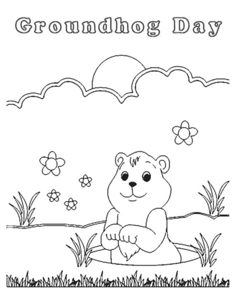 Desenhos De Dia Da Marmota Para Colorir