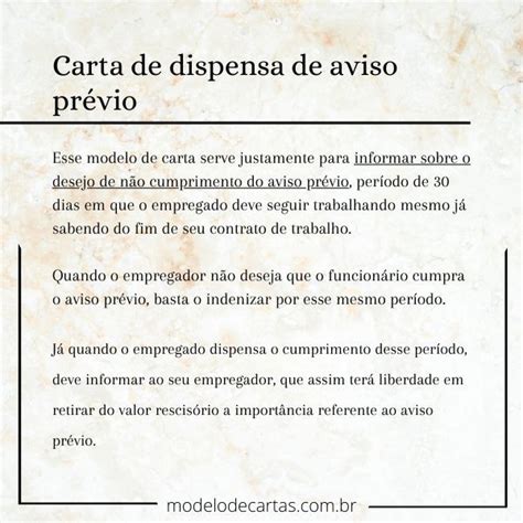 Total 99 imagem modelo de carta de dispensa de aviso prévio br