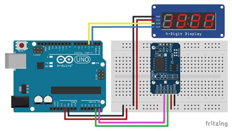 Tm Digit Segment Display With Ds Rtc As Clock And Arduino